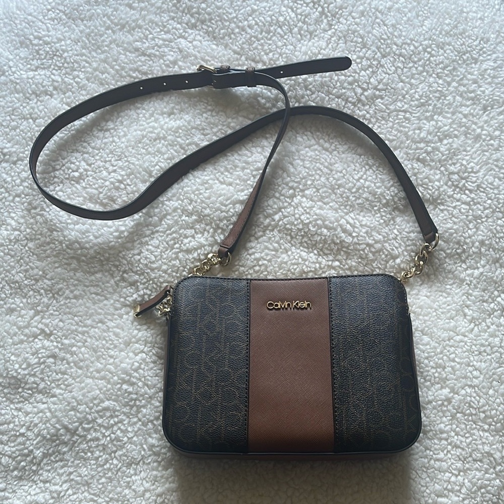 Calvin Klein Black and Brown Women's Bag